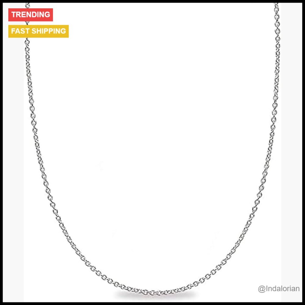 925 Sterling Silver Adjustable Chain Necklace Pendant
